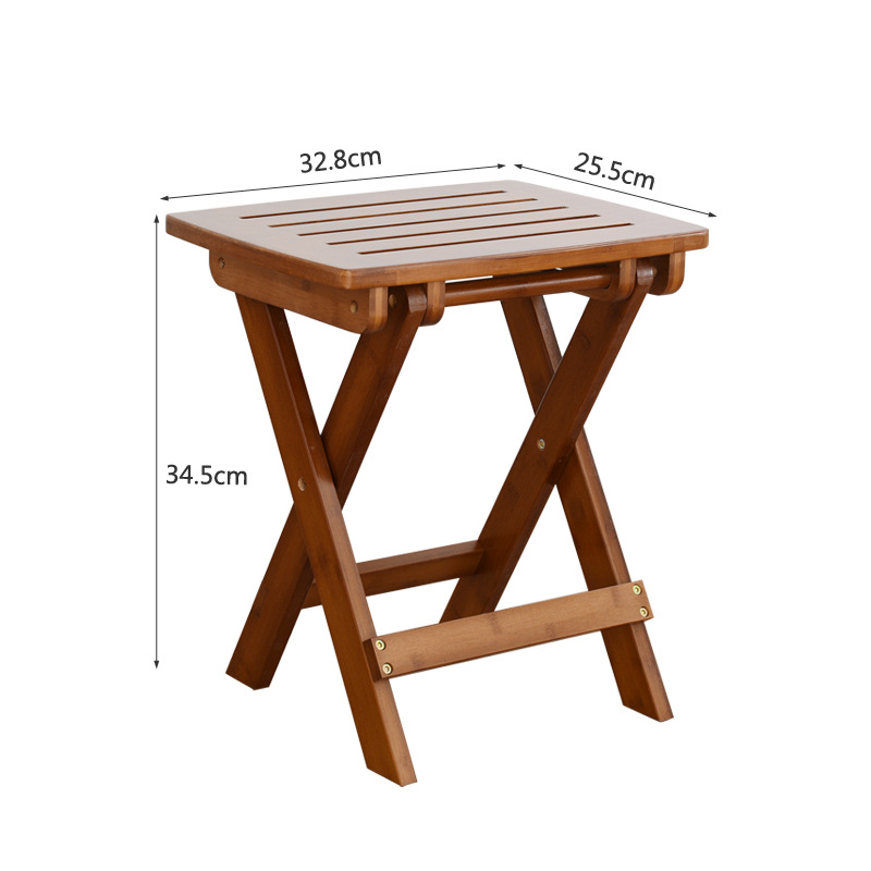 Brown OY small folding square stool