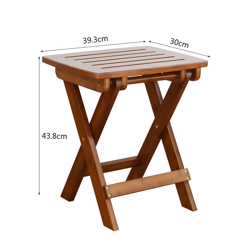 Brown OY large folding square stool