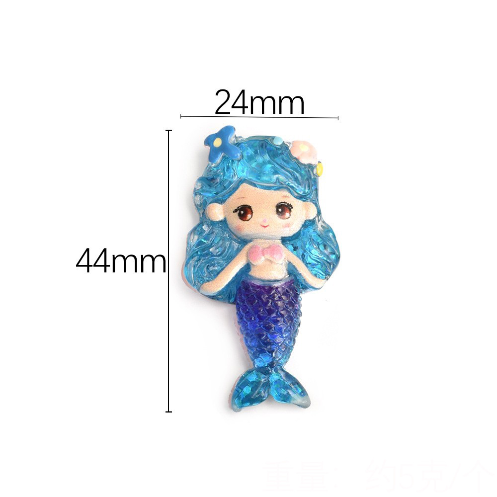 2:Gradient blue flower mermaid