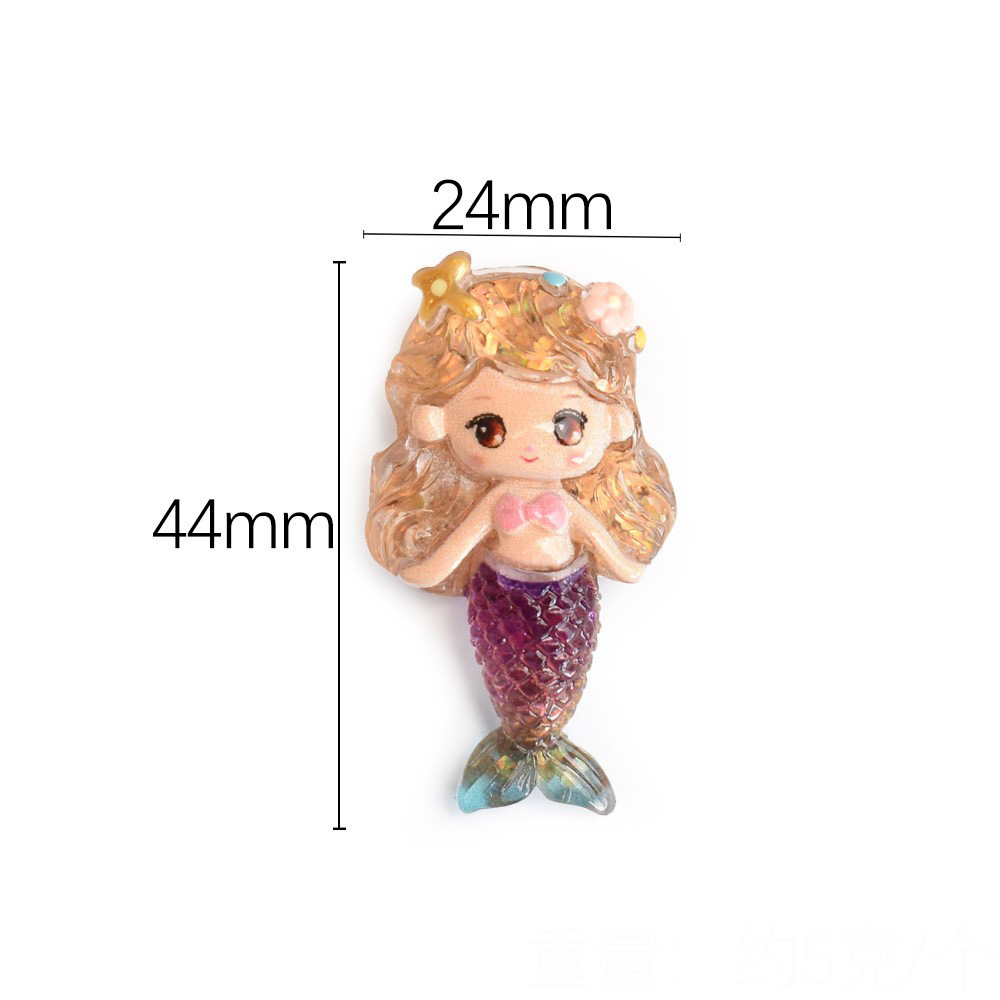 5:Gradient orange flower mermaid