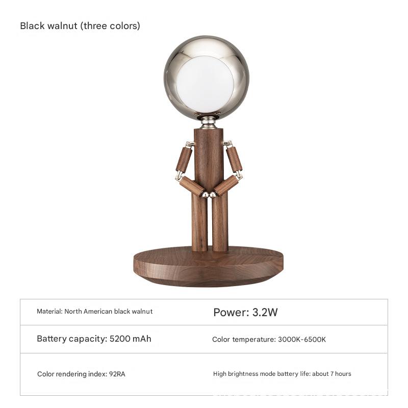 Black walnut charging tri-color light