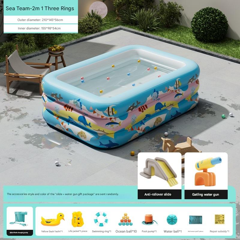 [Upgrade Thickened Bubble Bottom] 2.1 m Subsea B- Luxury Slide Gatling Water Gun