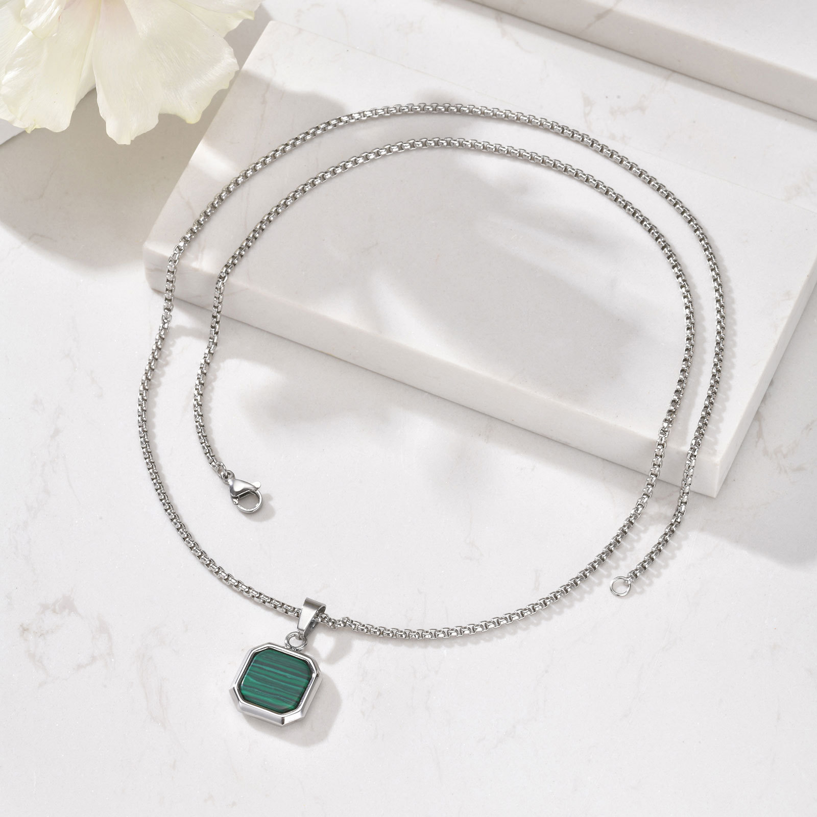 24:malachite Pendantwith 60cm chain