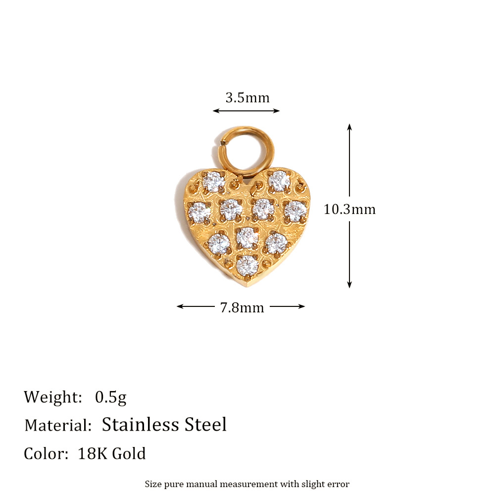 White zirconium short love pendant