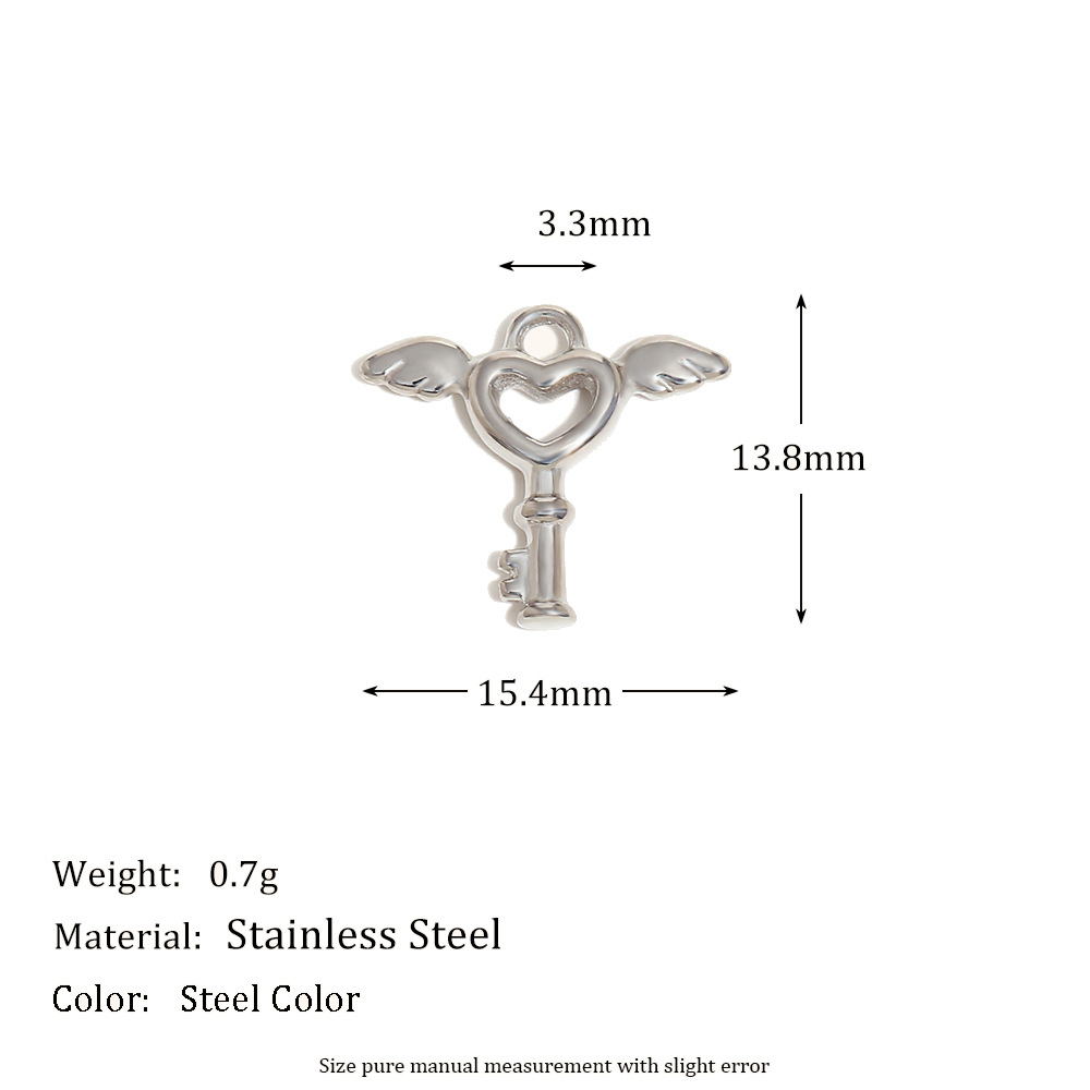 2:Angel key pendant-steel color