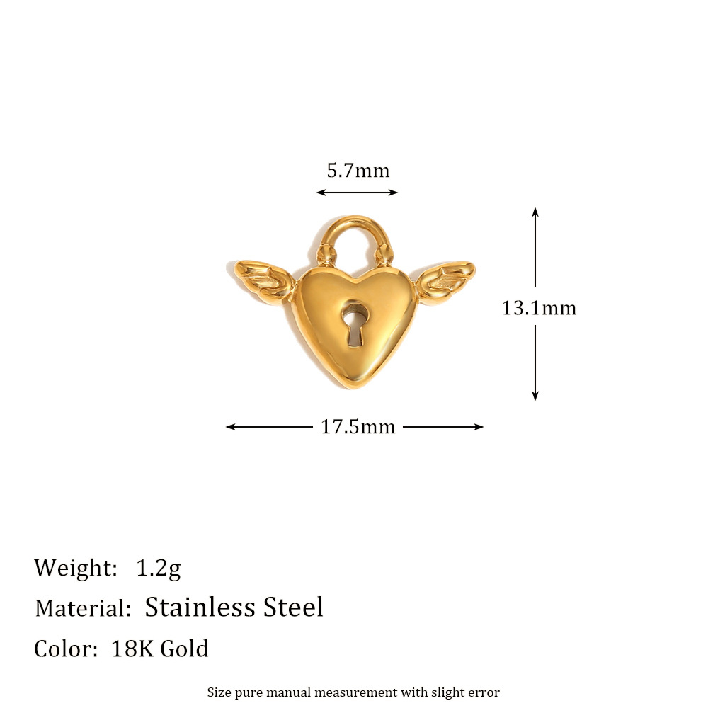 4:Angel love lock pendant-gold