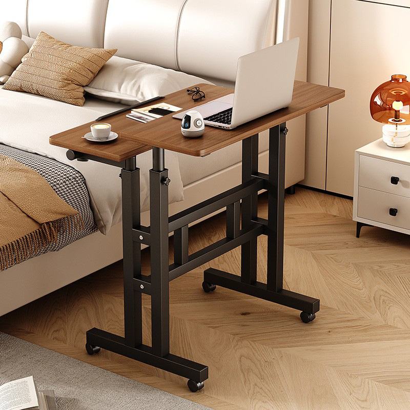 Black walnut   black leg  The desktop size is 60*60 and the height adjustment is 70*110