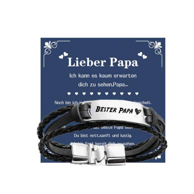 15:Black leather rope   steel plate