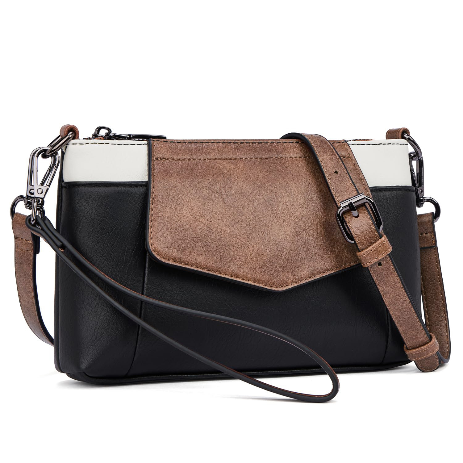 Black, white and brown