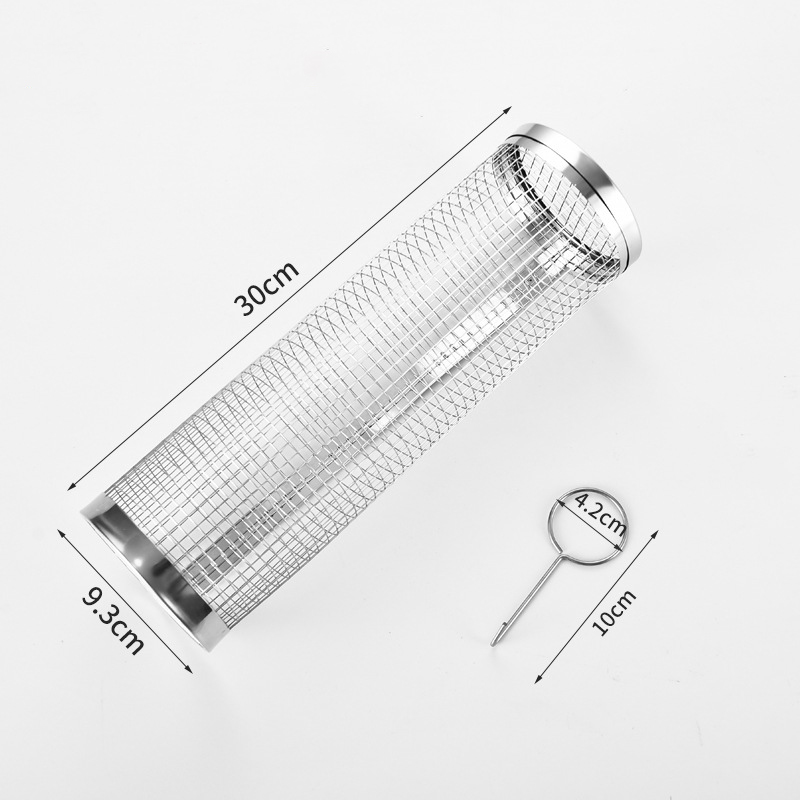 30*9.3cm#304 large barbecue cage [with hook and box]