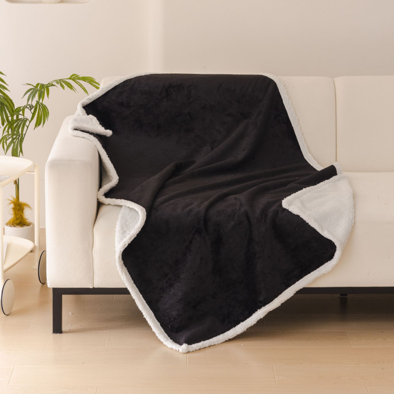 Black and white waterproof blanket