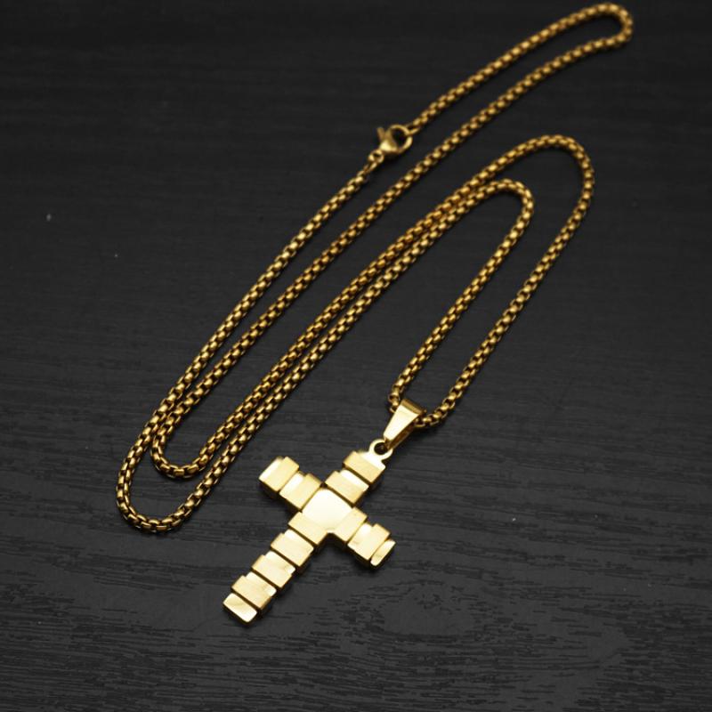 3:Gold with 2mm55cm square pearl chain