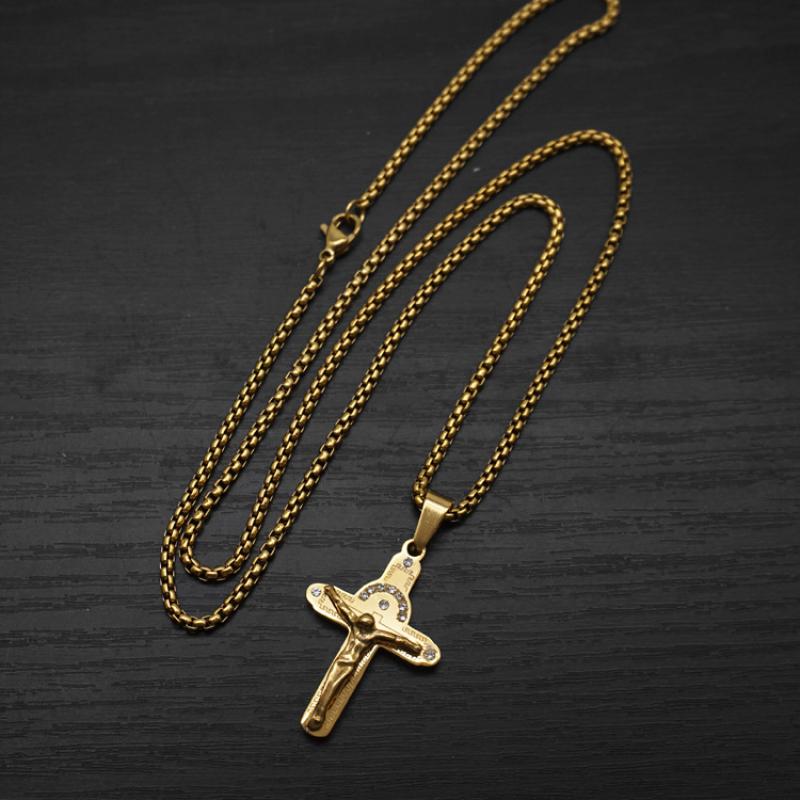 3:Gold with 2mm55cm square pearl chain