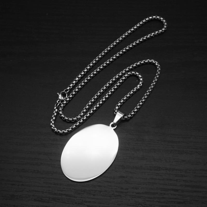 18:Oval steel color with 3mm60cm square pearl chain