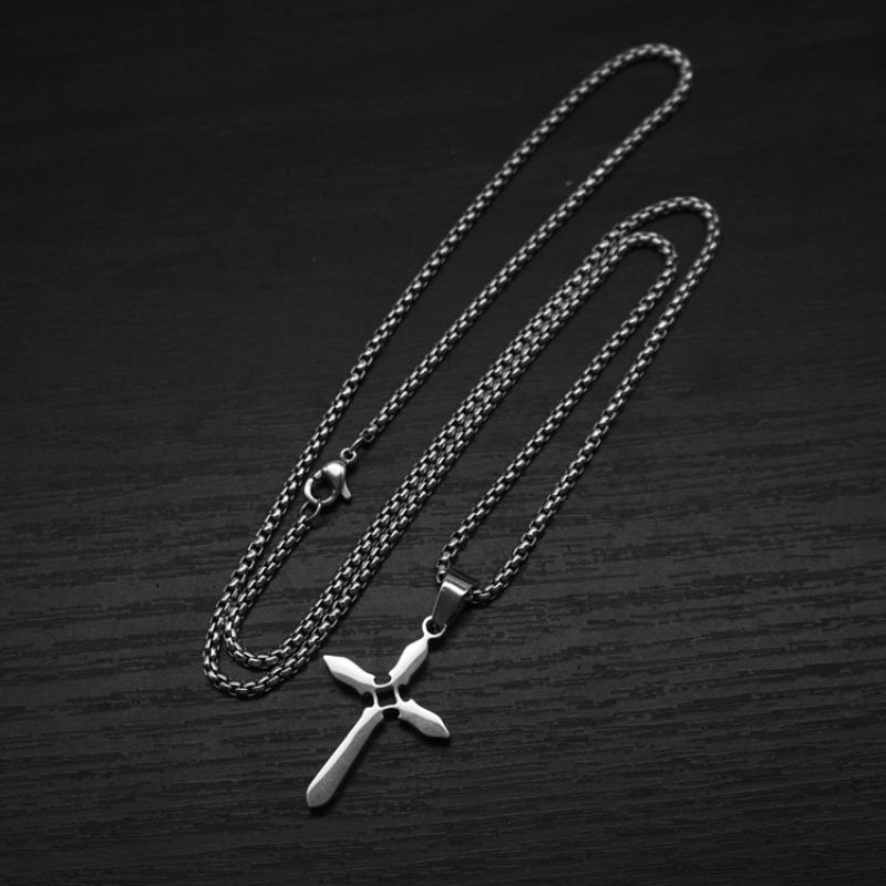 9:Model b steel color with 2mm55cm square pearl chain