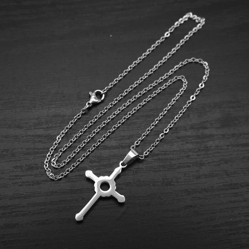 14:C style steel color with 2mm50cmo chain