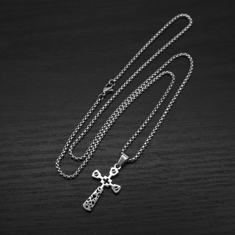 9:Model b steel color with 2mm55cm square pearl chain