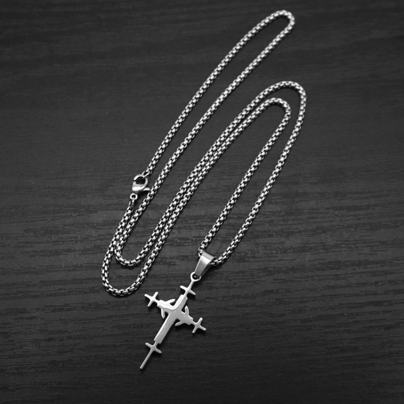 15:C style steel color with 2mm55cm square pearl chain
