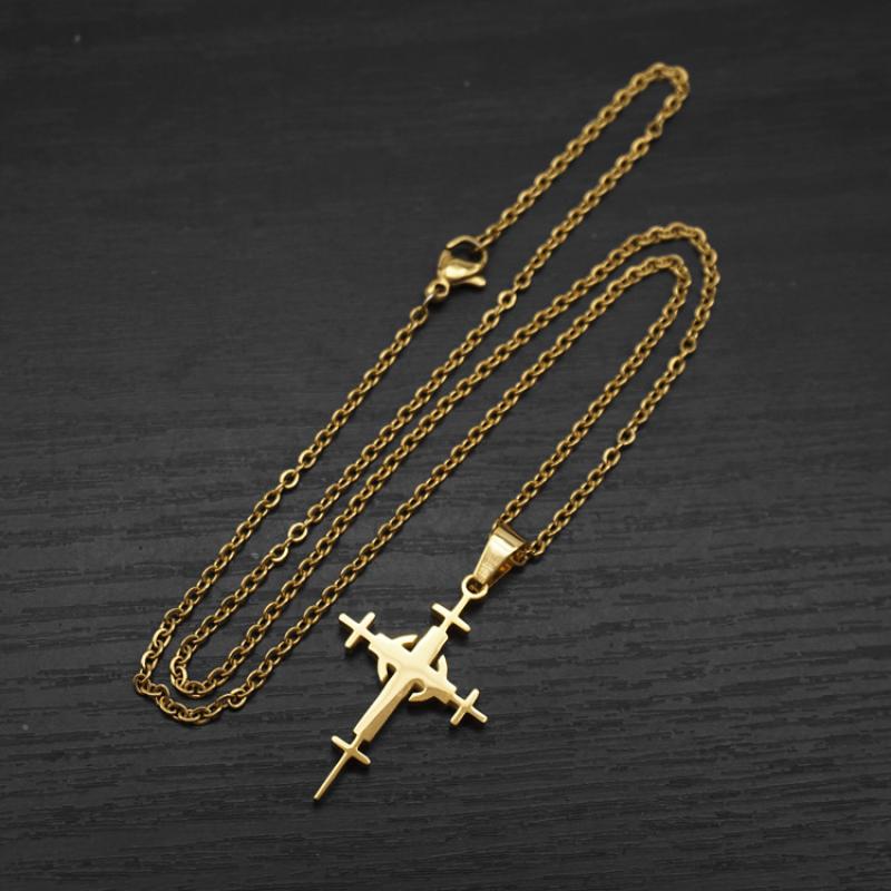 17:C style gold with 2mm50cmo chain