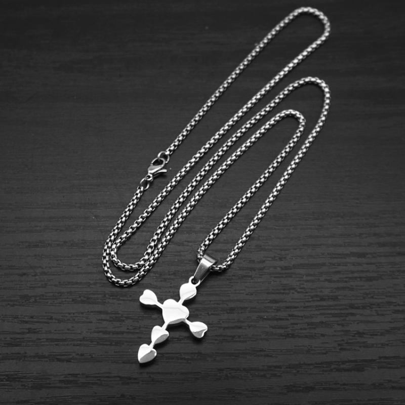 9:Model b steel color with 2mm55cm square pearl chain