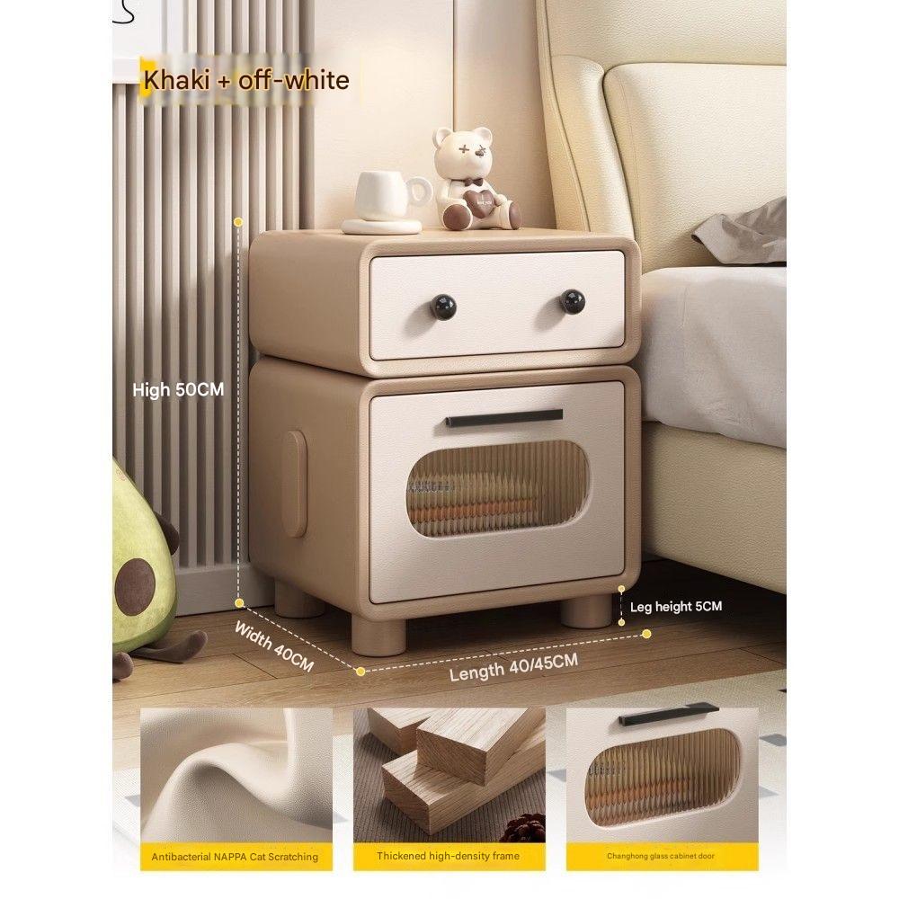 Khaki off-white [domestic high-strength frame, all solid wood drawers]