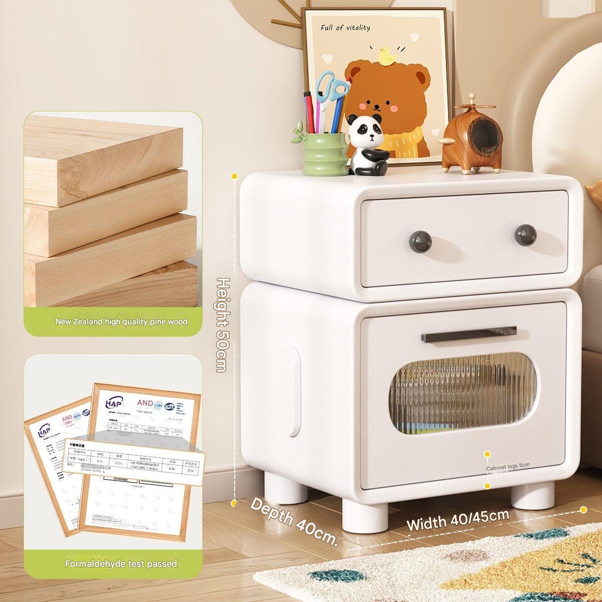 Milky white [multi-layer thickened solid wood frame, all solid wood drawers]