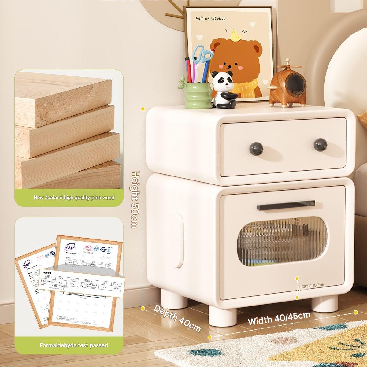 Off-white [multi-layer thickened solid wood frame, all solid wood drawers]