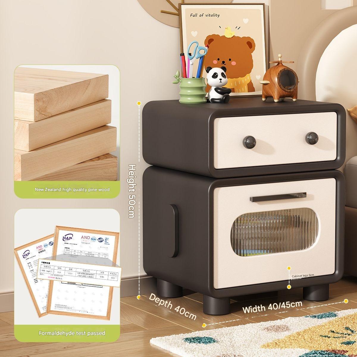 Black off-white [multi-layer thickened solid wood frame, all solid wood drawers]