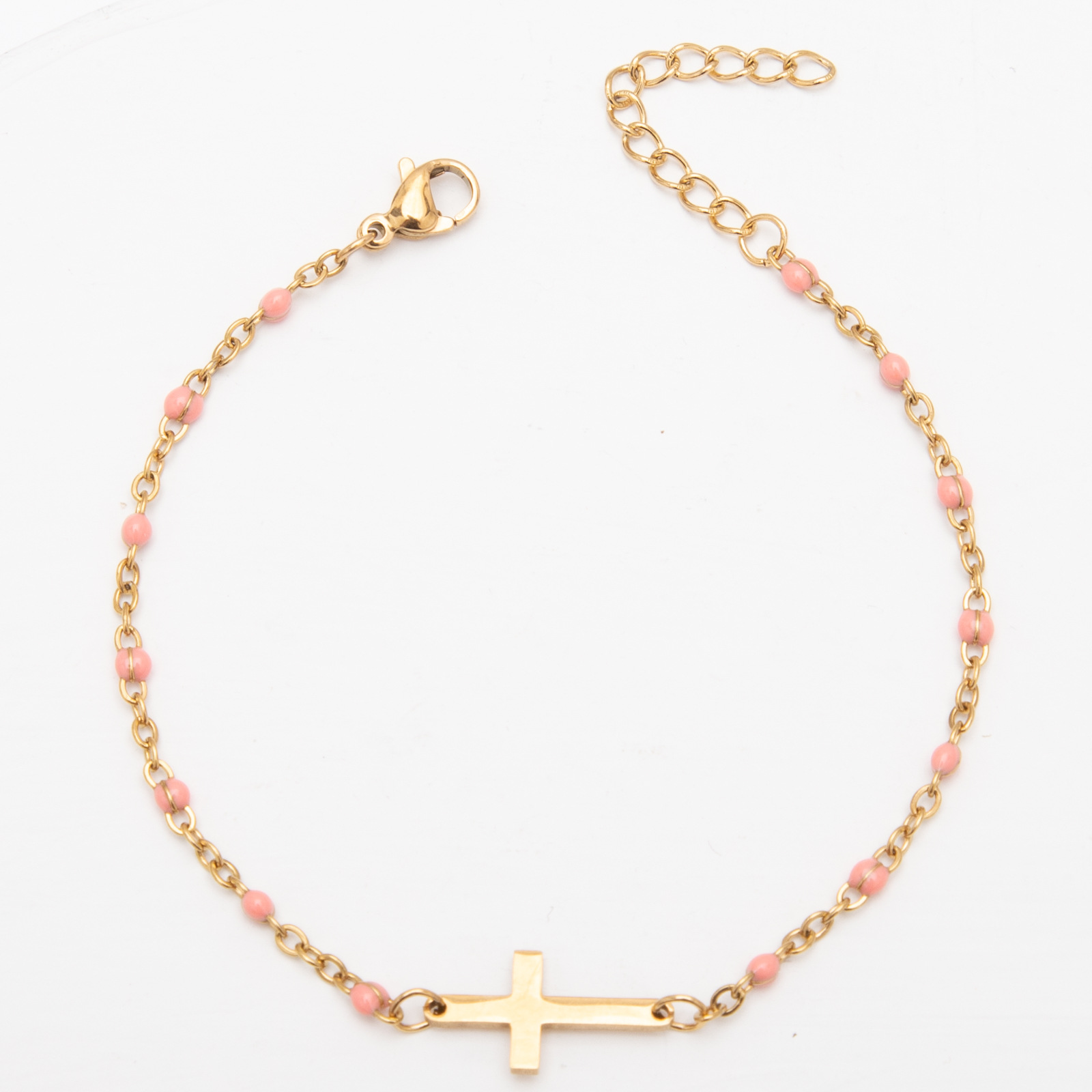 gold deep pink Foot chain:21-5CM