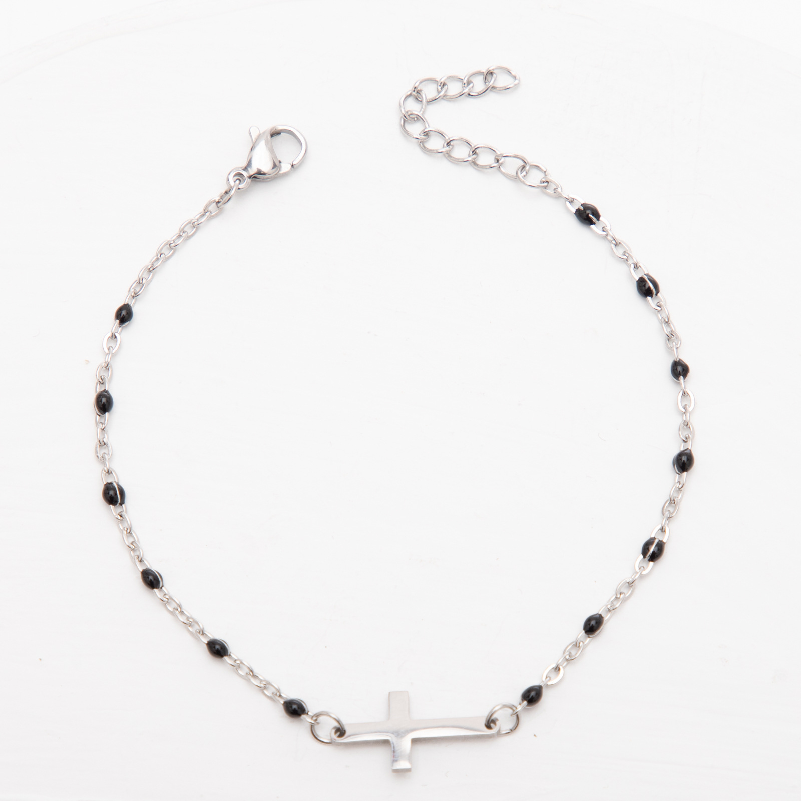 steel black Bracelet:17-5cm