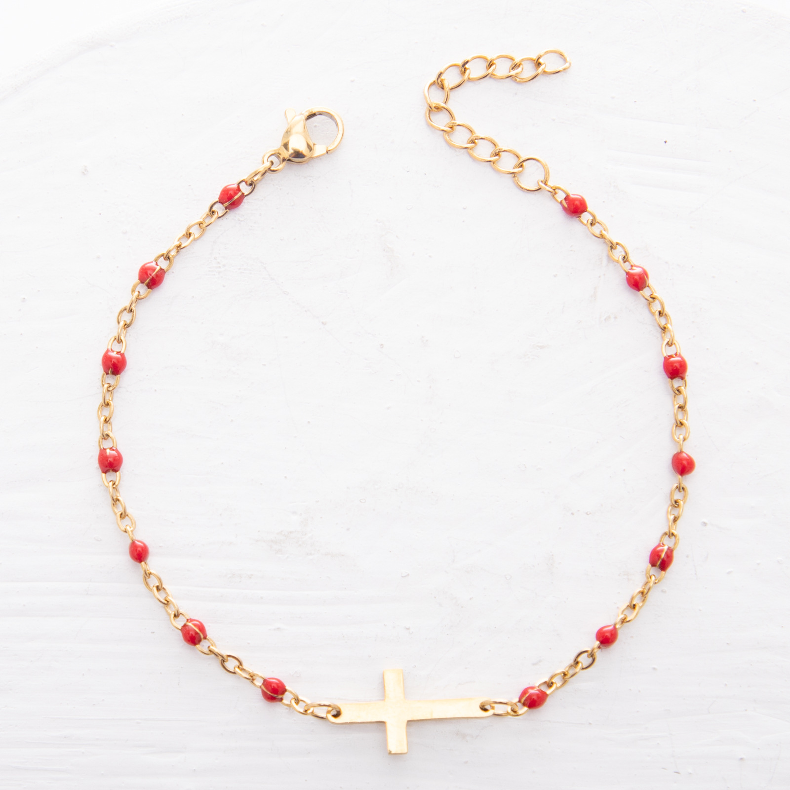gold red Bracelet:17-5cm