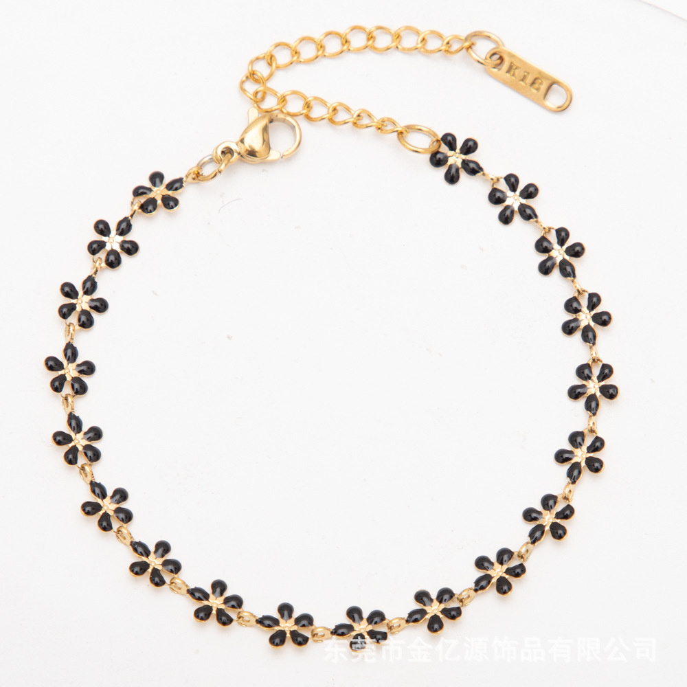 Petal Drop Glaze-Black Necklace:40-5cm