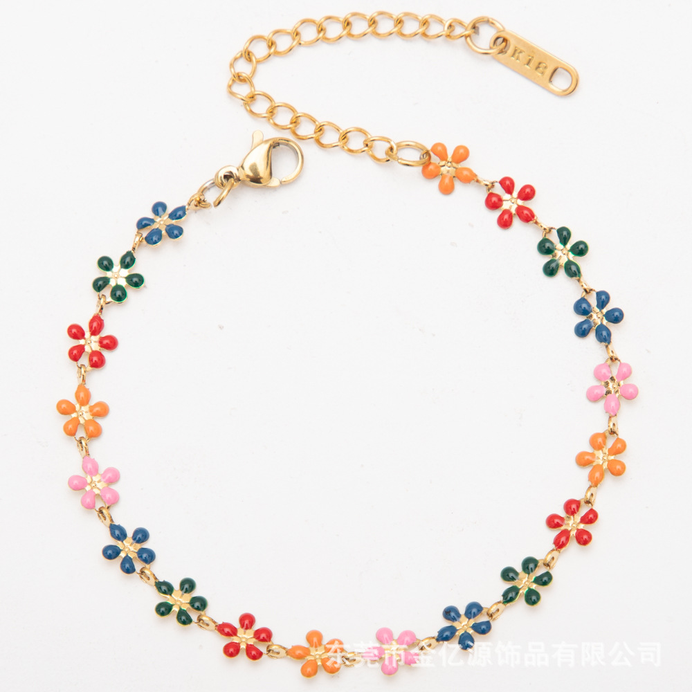 Petal Drop Glaze-Deep Color Bracelet:17-5cm