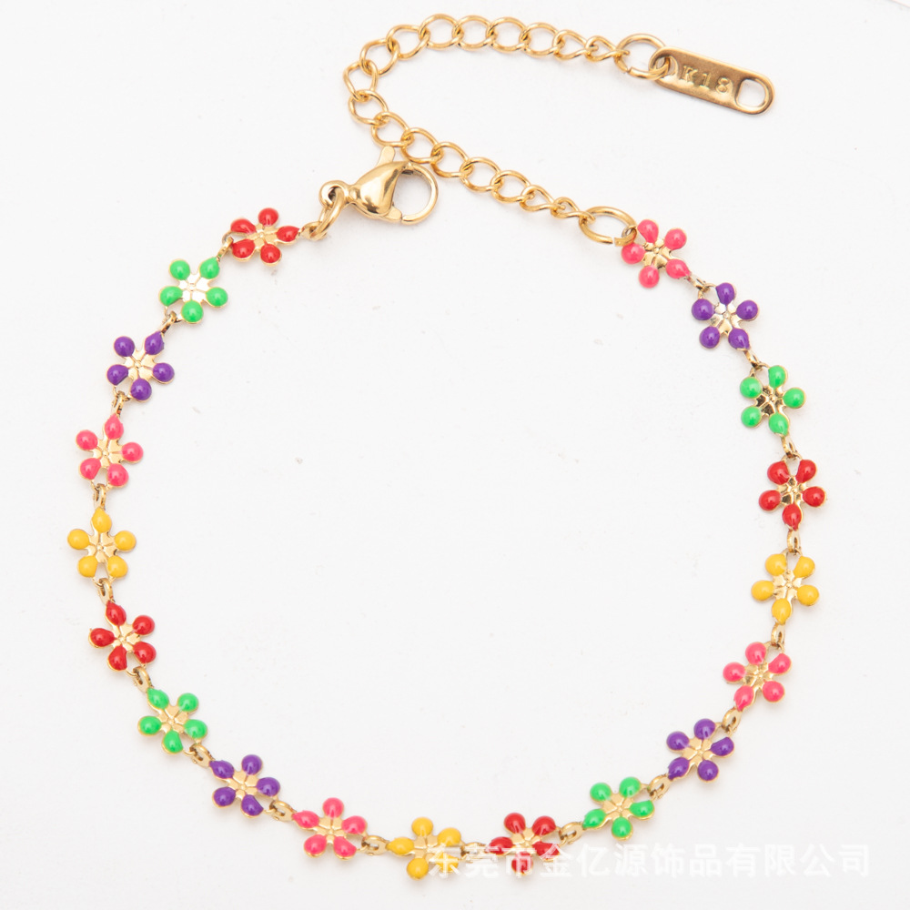 Petal Drop Glaze-Light Color Bracelet:17-5cm