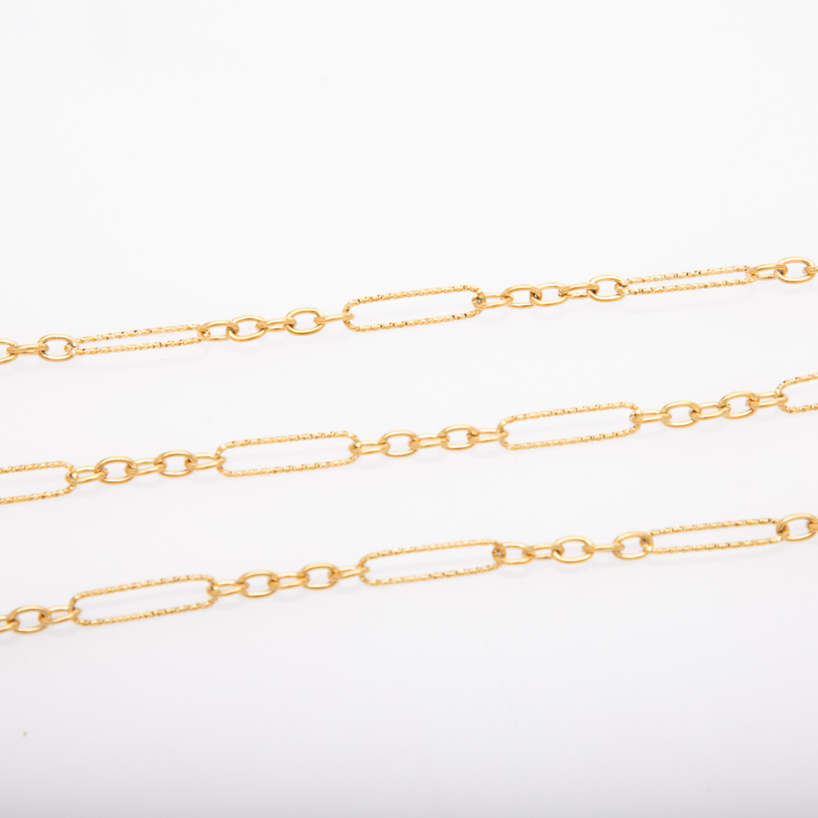 1.0 Long Cross Embossed 1:5-Gold Bracelet:17-5cm