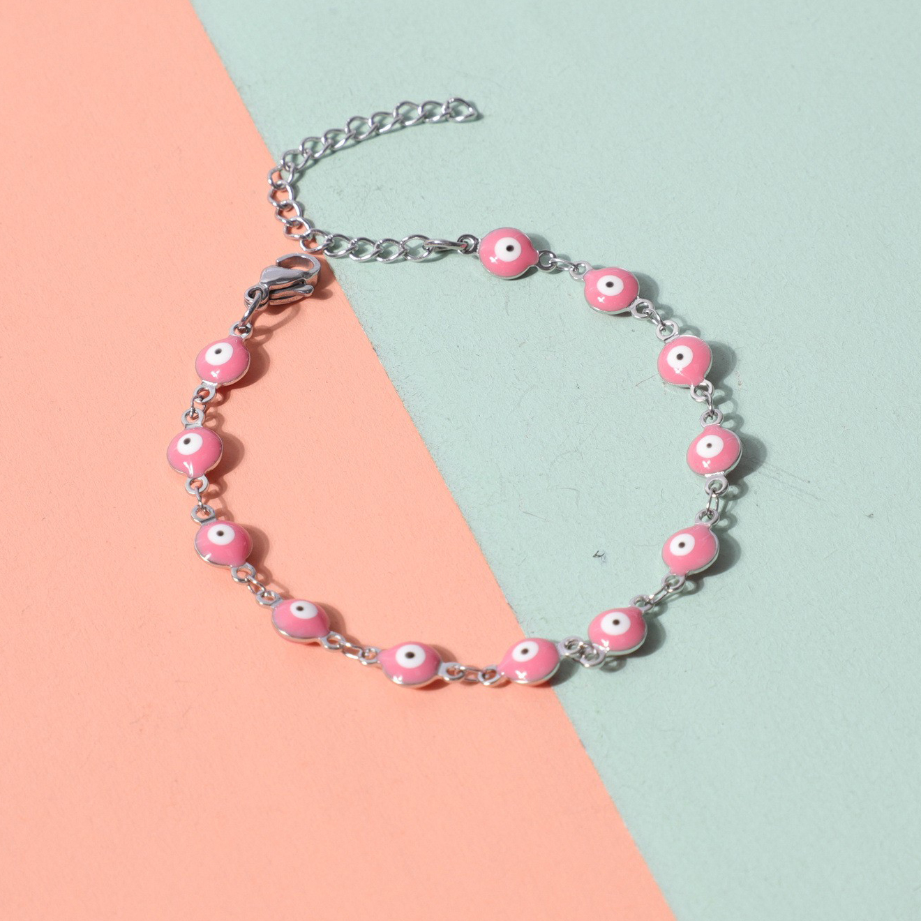 Steel   powder Bracelet:17-5cm