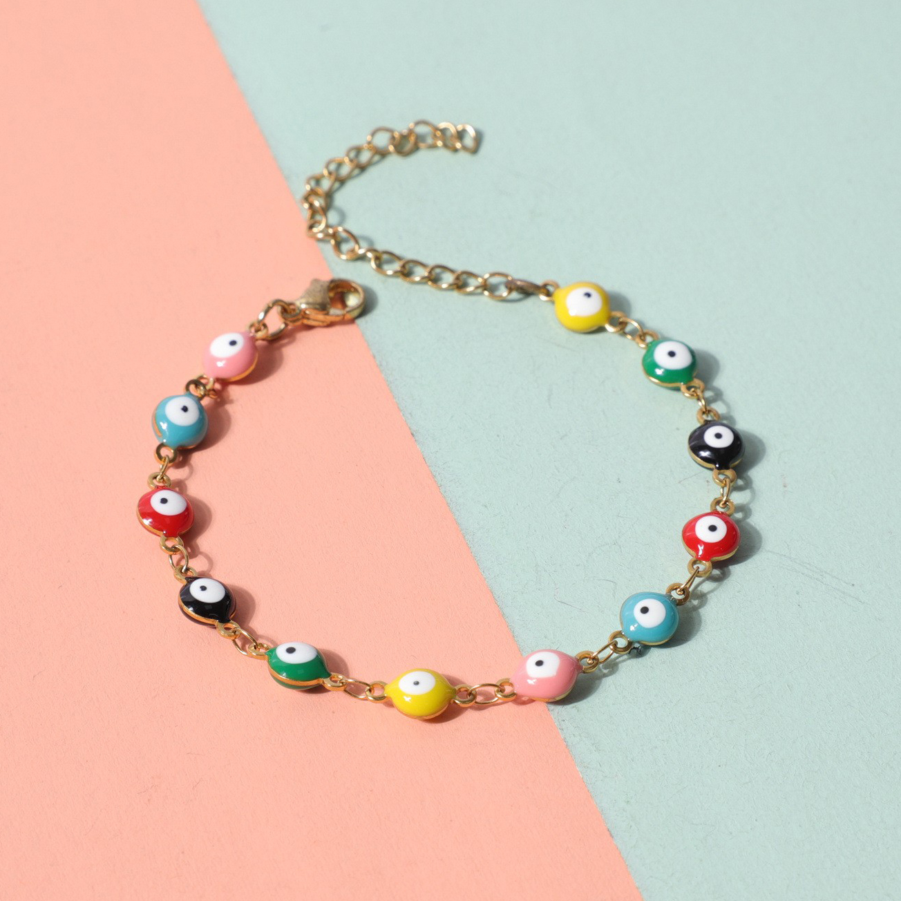 Gold   color Bracelet:17-5cm