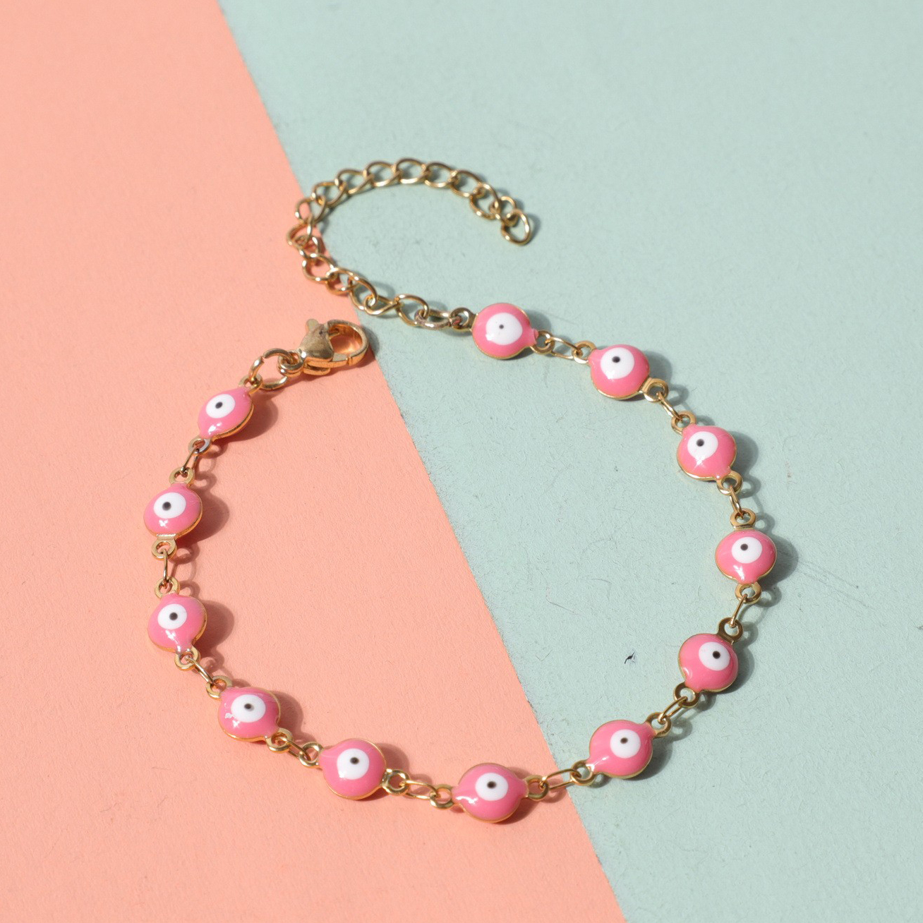 Gold powder Bracelet:17-5cm