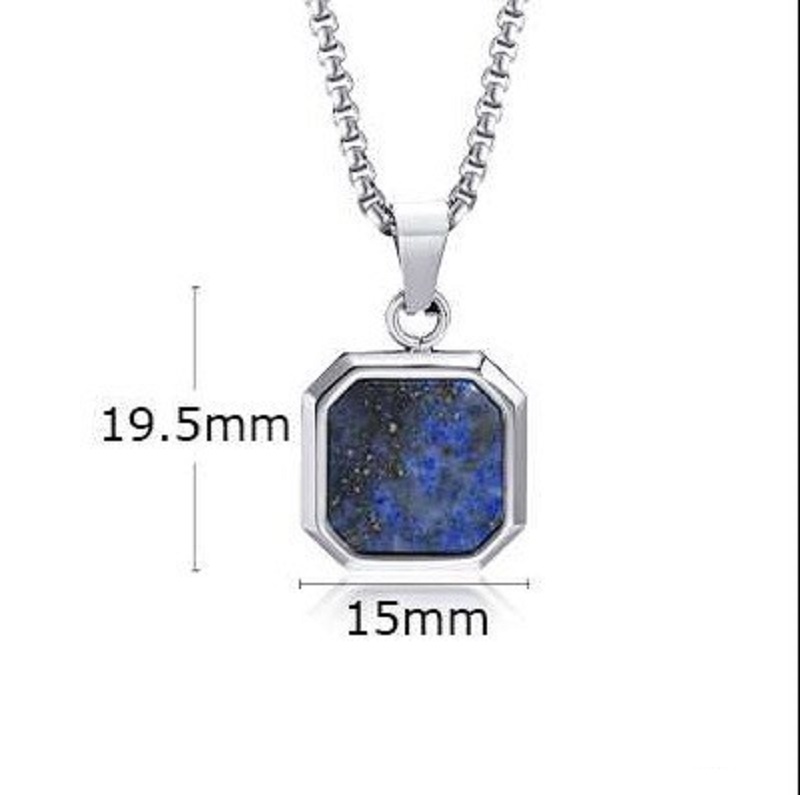 27:Lapis lazuli steel color, pendant