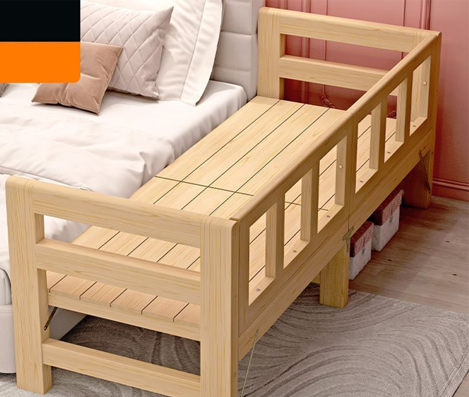 All solid wood three-sided guardrail-folding model