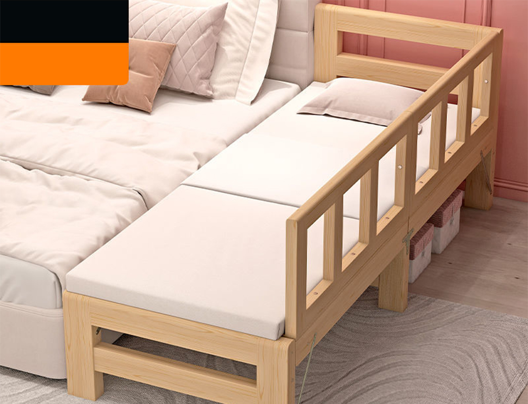 All solid wood double-sided guardrail   3e coconut palm mattress-folding model