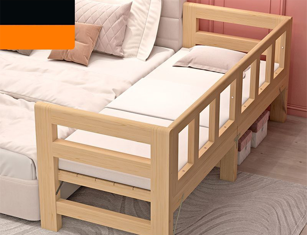 All solid wood three-sided guardrail   3e coconut palm mattress-folding model