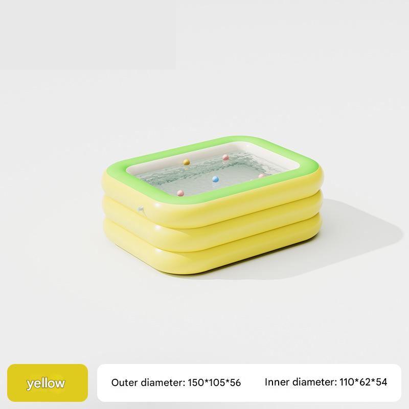 Yellow 1.8m ring inflatable pool