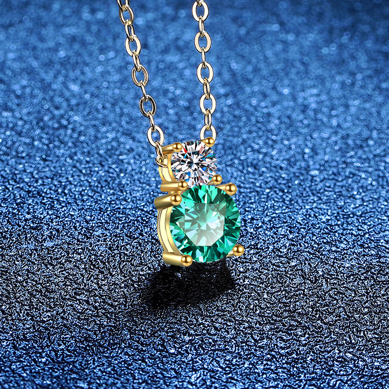 4:1.3 carat green moissanite