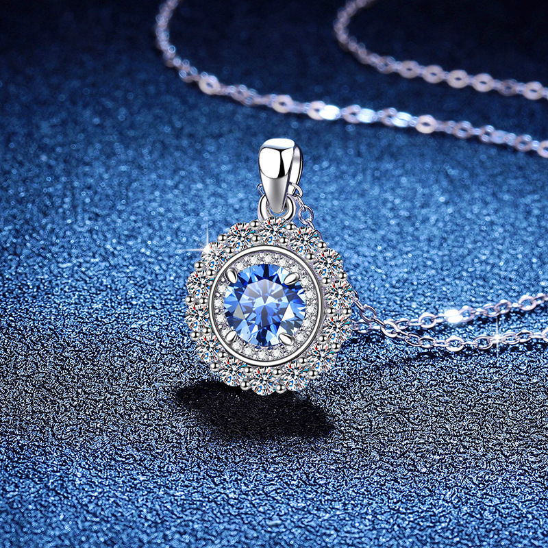 2:Klein blue moissanite 1ct