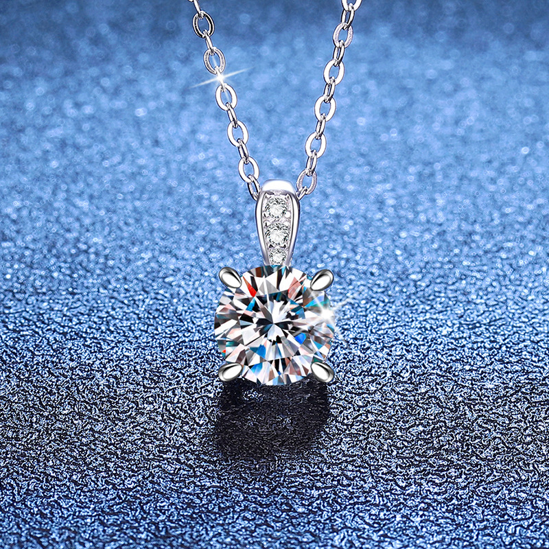 real platinum plated 6.5mm high carbon stone