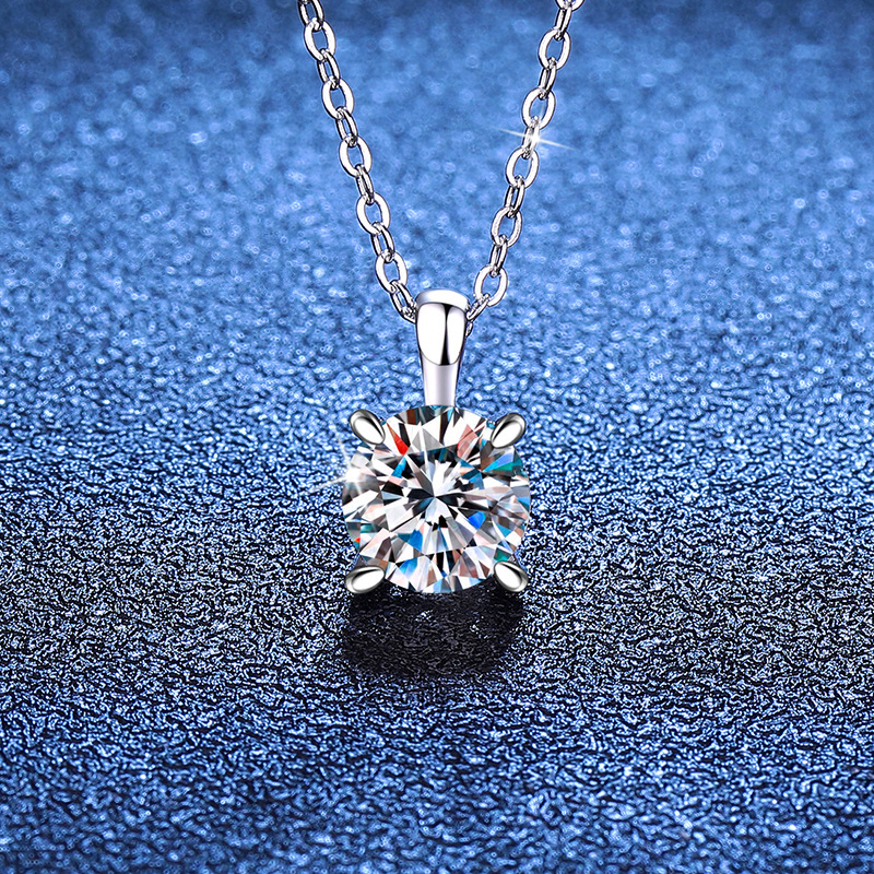 real platinum plated 6.5mm high carbon stone