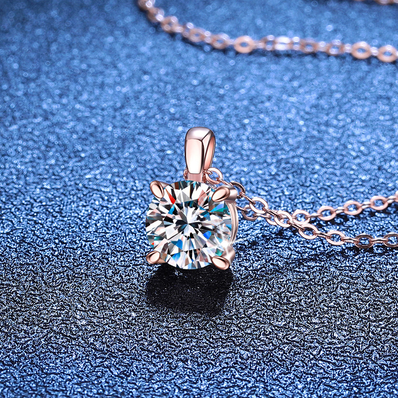 rose gold color 6.5mm high carbon stone