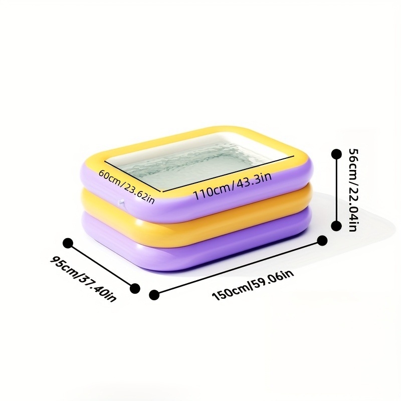 Double yellow and purple 1.8m ring inflatable pool