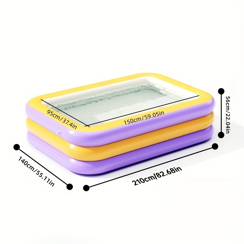 Double yellow and purple 2.4m ring inflatable pool